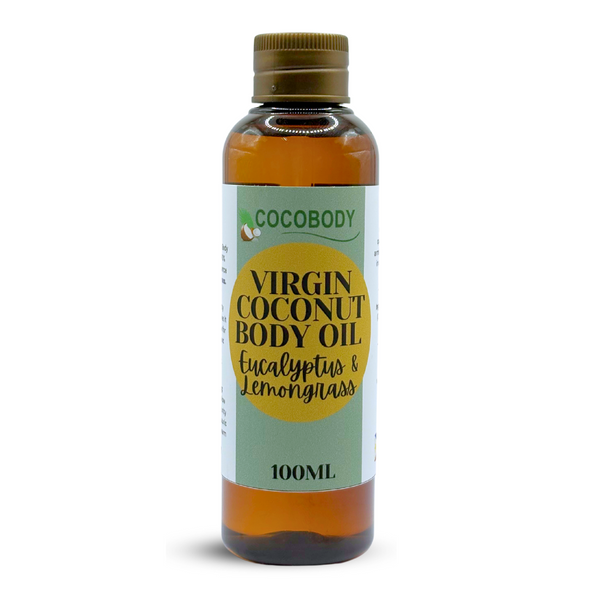 Cocobody, Virgin Coconut Body Oil Eucalyptus and Lemongrass 100ml