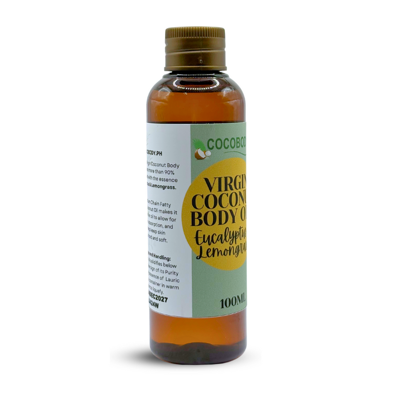 Cocobody, Virgin Coconut Body Oil Eucalyptus and Lemongrass 100ml